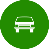 車でお越しの方